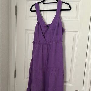 Elegant Purple Sleeveless Dress